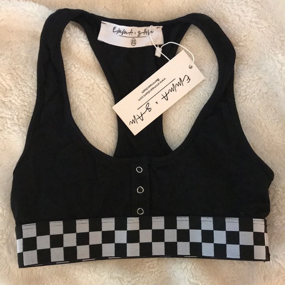 checkered bralette